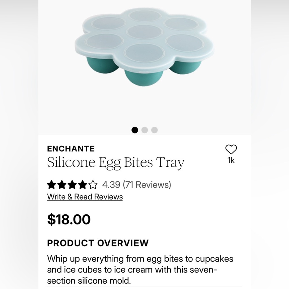 Silicone Egg Bites Tray - Blue
